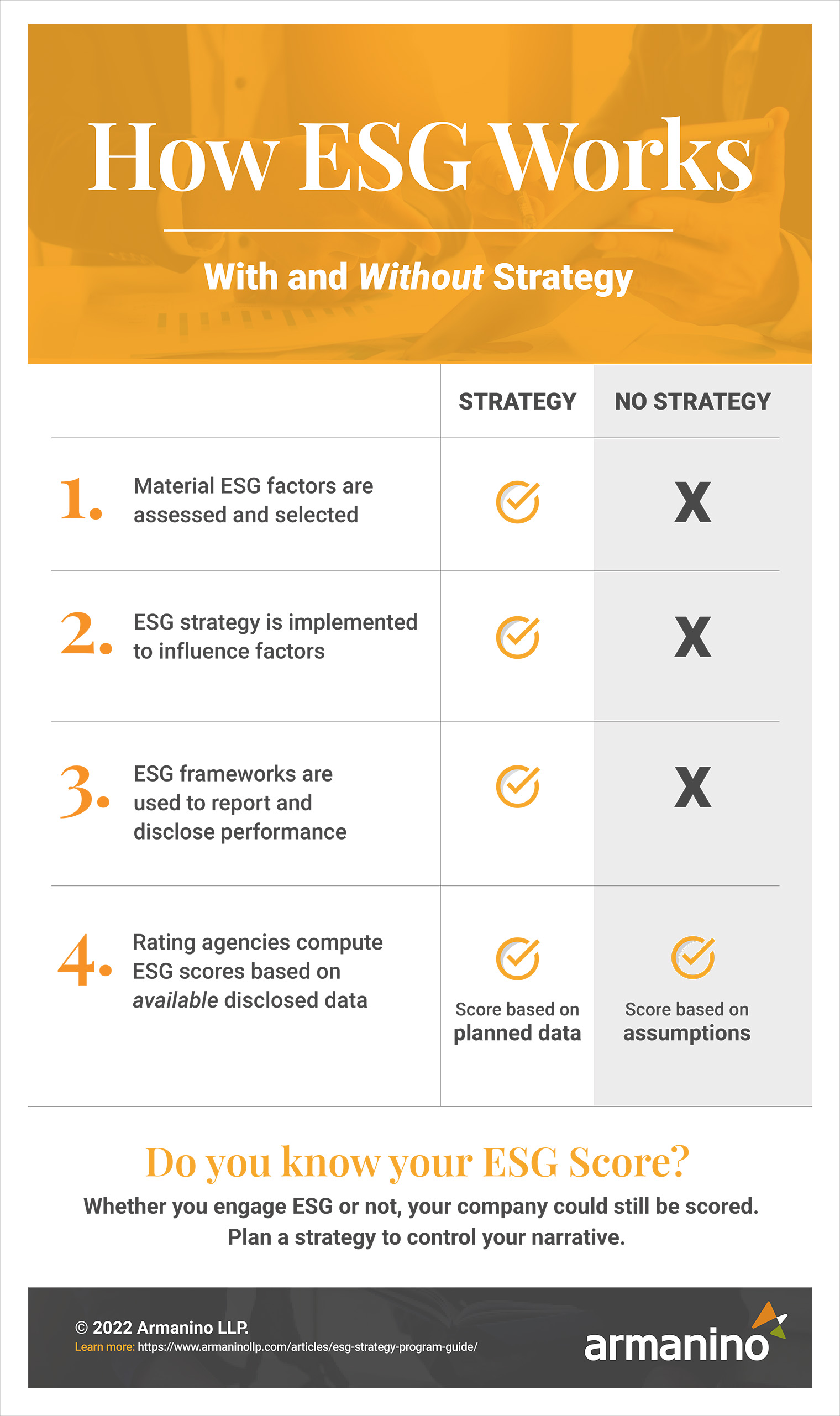 How ESG Works – With or Without Strategy Infographic
